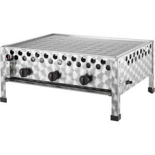 Tepro Gasgrill Wurstbräter Mit Grillrost, 3 Edelstahl-Brenner Je Circa 4 Kw, Gri