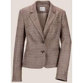 Madeleine Glencheckblazer mit Stretchkomfort in cappuccino / taupe), | Gr.: 44