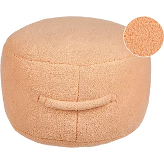 Beliani Pouf ADLANA Polyester 50 x 30 x 50 cm Orange