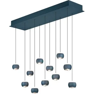 Musterring LED Pendelleuchte CANNON, 11-flammige LED Hängelampe 5W 500Lumen 2300-4000K CCT, CCT - über Fernbedienung, Dimmfunktion, Memoryfunktion, Nachtlichtfunktion, LED fest integriert, Farbwechsler, warmweiß - kaltweiß, mit Fernbedienung, stufenlos höhenverstellbar max 195cm dimmbar Memory blau