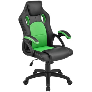 Juskys Racing Schreibtischstuhl Montreal ergonomisch Bürostuhl PC Gaming Stuhl – grün