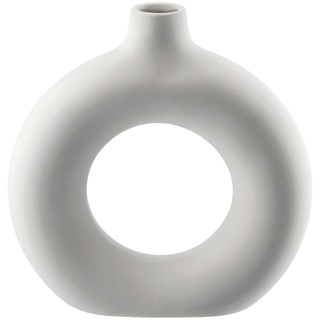 Vase , weiß , Porzellan , Maße (cm): B: 21 H: 21,3 T: 6