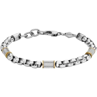 Fossil All Stacked Up Bicolor Armband Edelstahl 19,5 cm