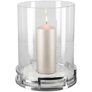 Fink Windlicht HOMMAGE Edelstahl Silber