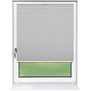 deco-raum Plissee Basic 85 x 210 cm Fenstergröße (Velux) silber