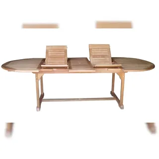 Sedex Gartentisch oval 180-260 x 110 x 75 cm Beige