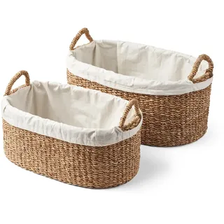 Humdakin - Laundry Wicker Wäschekorb, Seegras (2er-Set)