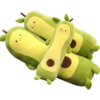 Tikwisdom Krokodil Birne Grün Avocado Simulation Avocado Plüschtier Puppe Schlafkissen Puppe Kissen Spielzeug Kissen (Lange Clause 65cm)