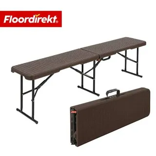 FLOORDIREKT Gartenbank Kagawa - Klappbar & Platzsparend - Wetterbeständig - 183 cm - Braun