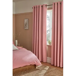 Next Vorhang Ösenvorhänge aus Baumwolle – Verdunklung/Thermo, (2 St) rosa 168 cm x 183 cm