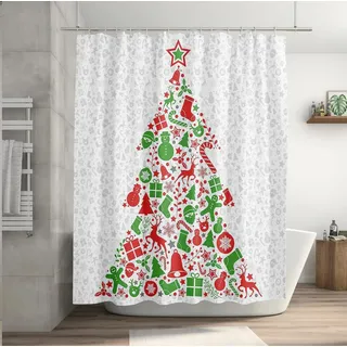 M&W DAS DESIGN Duschvorhang 180x200 Anti schimmel Waschbar Mit gewicht Lustig Breite 180 cm