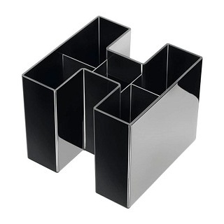 HAN Stiftehalter BRAVO schwarz Kunststoff 5 Fächer 10,9 x 10,9 x 9,0 cm