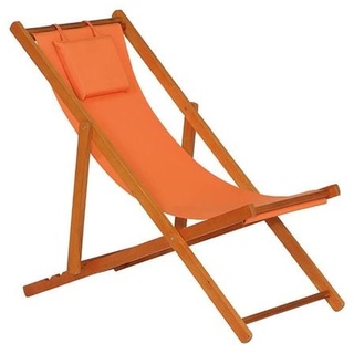 Siena Garden Faro Beach-Liegestuhl Holz/Textilene Orange
