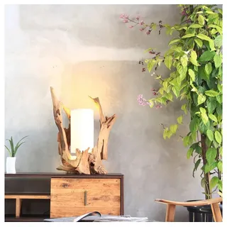 Möbel Bressmer Tisch-Tageslichtlampe BION Tischleuchte aus Teakholz, handgefertgt Tischlampe holz, 70cm, Nicht Inklusiv