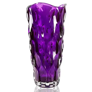 Vase, Blumenvase Groß Hohe Lila Glas Vasen für Deko, Geschenke für Frauen, Modern Glasvase Gross, Geburtstagsgeschenk Mama