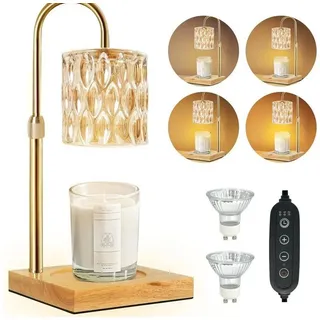 RWEUOQ Duftlampe Duftlampe Elektrische Kerzenwärmer Lampe Tischlampe 2 Glühbirnen (1 St., 4 Helligkeits), Timer und Dimmer Schreibtischlampe Vintage-Kerzenlampe