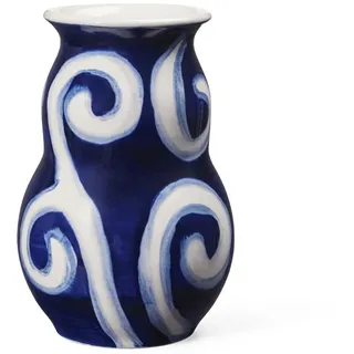 Kähler Design Tulle Vase aus Porzellan in der Farbe Blau, 13x8,5x8,5 cm, 695012