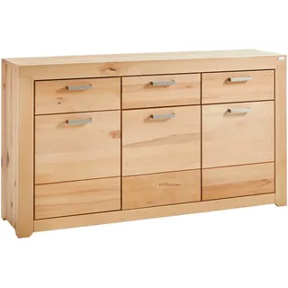Cantus Sideboard, Buche, Holz, Wildkernbuche, furniert, massiv, 3 Fächer, 3 Schublade(n) Schubladen, 160x88x40 cm, Holzmöbel, Kleinmöbel Holz, Holzkommoden, Sideboards Holz