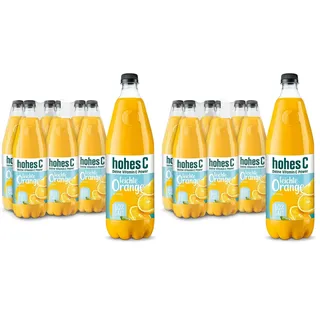hohes C leichte Orange (6 x 1l), 60% Saft, Orangensaft, Vitamin C, ohne Zuckerzusatz laut Gesetz, vegan (Packung mit 2)