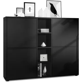 Vladon Cuba V3 130,5 x 105,5 x 35,5 cm Schwarz