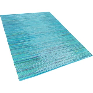 Beliani, Teppich, Teppich blau 160 x 230 cm Kurzflor MERSIN (160 x 230 cm)