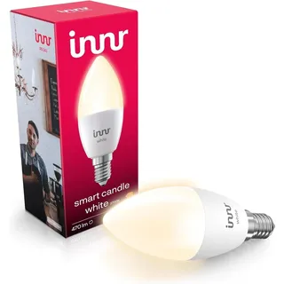 innr Zigbee Smart Lampe E14, funktioniert mit Hue* und Alexa (Bridge erforderlich), Warmweiß, Smart Home Glühbirne, Kerze, Dimmbar, 1 Stück