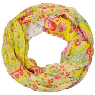 styleBREAKER Loop Loop mit Blumen Paisley Muster, (1-St) gelb