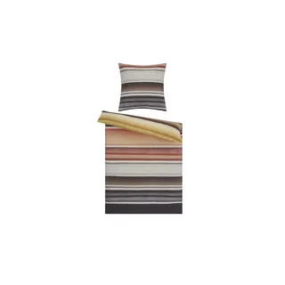 como Satin Bettwäsche  Vintage Blossom Stripes ¦ mehrfarbig ¦ Maße (cm): B: 135