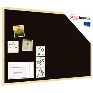 ALLboards Pinnwand 90 x 60 cm Schwarz/Grau
