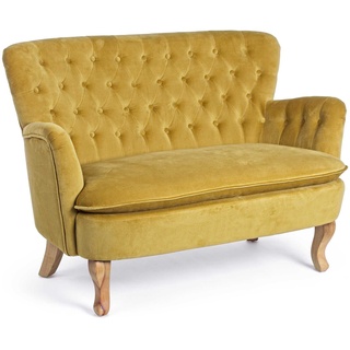 2-Sitzer Sofa Orlins in Samt-Optik, Gelb