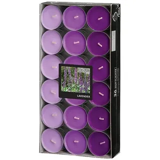 Papstar Duftteelichter, Lavendel, Ø 38 mm · 17 mm, "Flavour", 8 x 36 Stück