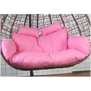 ZTGL HäNgesessel Kissen XXL, Twin Sitzkissen HäNgesessel 2 Personen, Ultra Dick Auflagen & Polster FüR Schwingsessel, Outdoor Indoor HäNgesessel Polsterauflage Wasserdicht,Rosa