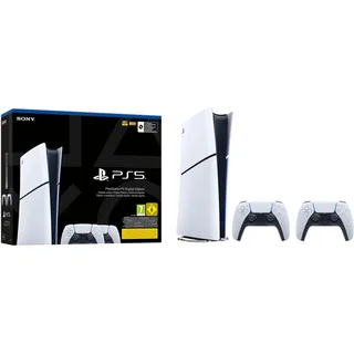 Sony PlayStation 5 Slim Digital Edition + 2. DualSense Wireless-Controller 
