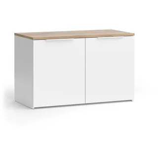 Vicco Kommode Wido 80 x 50 cm Weiß/Sonoma