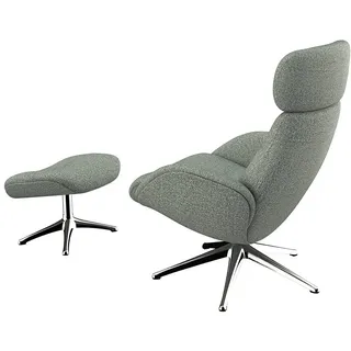flexlux Relaxsessel FLEXLUX Polyester 90 x 107 x 89 cm Blau mit verstellbarer Rücken- und Kopfstütze