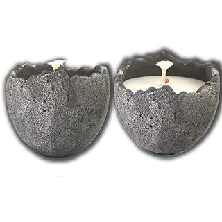 Der Perlenspieler® - Mini-Kerzenschmelzer aus Beton im Eierschalen-Design-ca. 10 cm x 10 cm