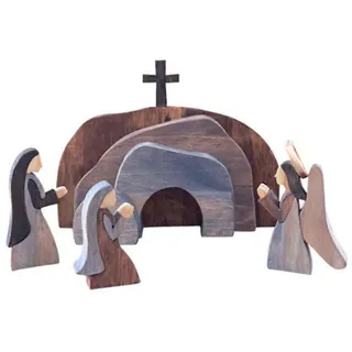 Jesus-statue Als Dekoration, Hölzerne Krippe, Krippenfiguren-set, Osterbastelarbeiten