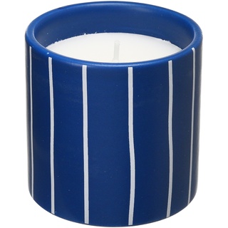 Duftkerze Keramik Lines ca. D6,5xH, blau
