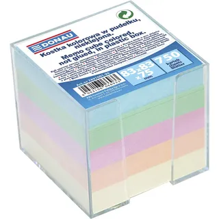 DONAU 7491001-99 Zettelkasten/Zettelbox/Zettelklotz, 83 x 83 x 75 mm, (Sortiert)