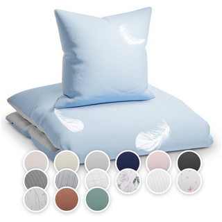 Bettwäsche Soft Wonder-Edition Bettwäsche, sleepwise, Mikrofaser-Fleece, 2 teilig, Mikrofaser Bettbezug Set mit Kissenbezug Kissen Hüllen Bettzeug blau