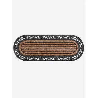 Fußmatte HEINE HOME, schwarz (schwarz, natur), B:45cm H:23mm L:120cm, Teppiche, Fußmatte