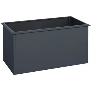 osoltus Hochbeet mit Schneckenkante Stahl Anthrazit 7016 150 x 75 x 77 cm