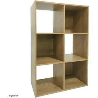 Hti-Living Bücherregal 6090 1-tlg. 6 Regalfächer 60 x 90 x 30 cm Braun