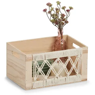 Zeller Aufbewahrungskiste Boho 30 x 20 x 16 cm 1-tlg. braun