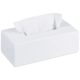 relaxdays Kosmetikbox Bambus Tücherbox weiß (1 St) weiß