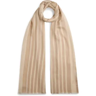 Modeschal TOMMY HILFIGER "ELEVATED CHIC", Damen, beige (classic beige), Web, Baumwollmischung, gestreift, Modetücher, Einheitsgröße