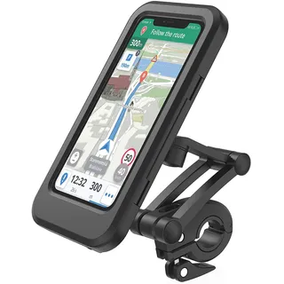 Realpower TourProtect Flexible Smartphone-Halterung für Fahrräder/E-Bikes bis 6,7 Zoll Schwarz