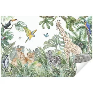 WallArena Fototapete Kinderzimmer Tiere Wald Vlies Tapete 350x250