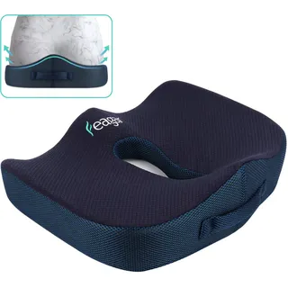 Feagar Sitzkissen, Ergonomisches Sitzkissen Stuhl, Orthopädisches Sitzkissen Auto, Steißbeinkissen Autositzkissen aus Memory Foam für Bürostuhl Auto Sessel, Blau