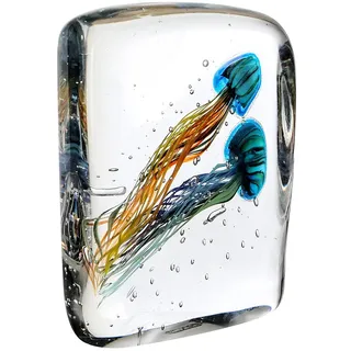 Casablanca by Gilde GILDE GLAS art Deko Skulptur Kunst aus Glas - Funny Medusa 2" - Geschenk für Frauen Geburtstag Valentinstag - Farbe: Mehrfarbig - Höhe 22 cm